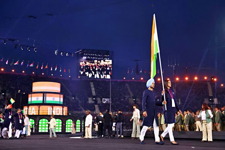 Commonwealth Games 2022 Opening Ceremony  CWG 2022  Opening Ceremony  PV sindhu  Manpreet Singh  कॉमनवेल्थ गेम्स 2022  राष्ट्रमंडल खेल  पीवी सिंधु  मनप्रीत सिंह