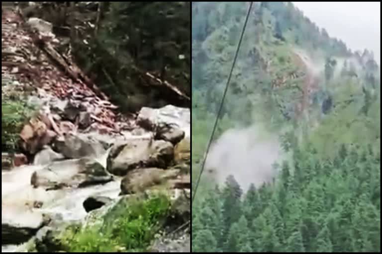 Landslide In Manikaran Valley