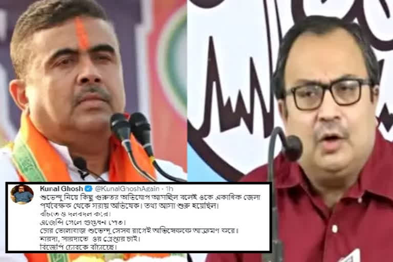 Kunal Ghosh demands Suvendu Adhikari arrest in Narada Saradha case