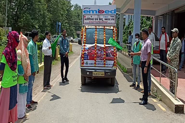 Awareness chariot left to prevent dengue and malaria