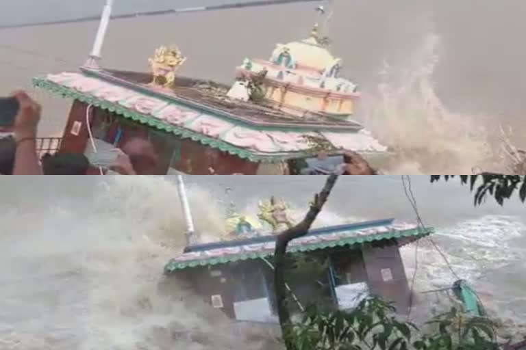 வைரல் வீடியோ: வெள்ளத்தில் அடித்து செல்லப்பட்ட கோயில்!