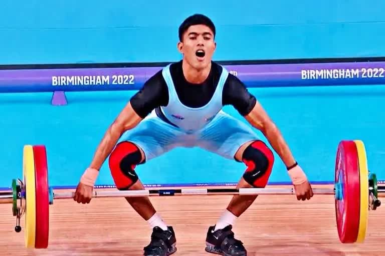 Etv Bha Sanket Sargar reaction after winning silver Sanket Sargar wins silver at CWG Sanket Sargar updates Weightlifter Sanket Sargar India at Commonwealth Games CWG 2022rat