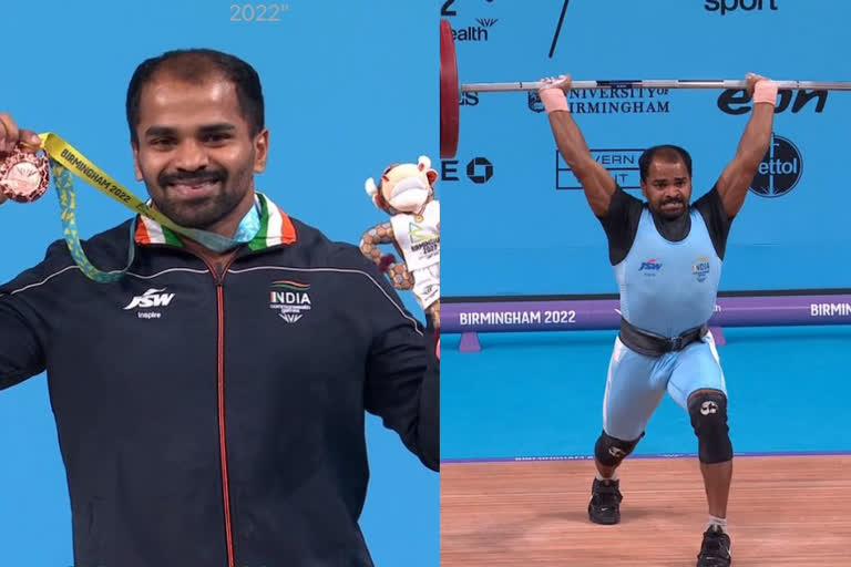 commonwealth games  commonwealth games 2022  61 Kg weight category  Gururaj Poojary  Gururaj Poojary bronze medal  ഗുരുരാജ് പൂജാരി  കോമണ്‍വെല്‍ത്ത് ഗെയിംസ്  കോമണ്‍വെല്‍ത്ത് ഗെയിംസ് 2022