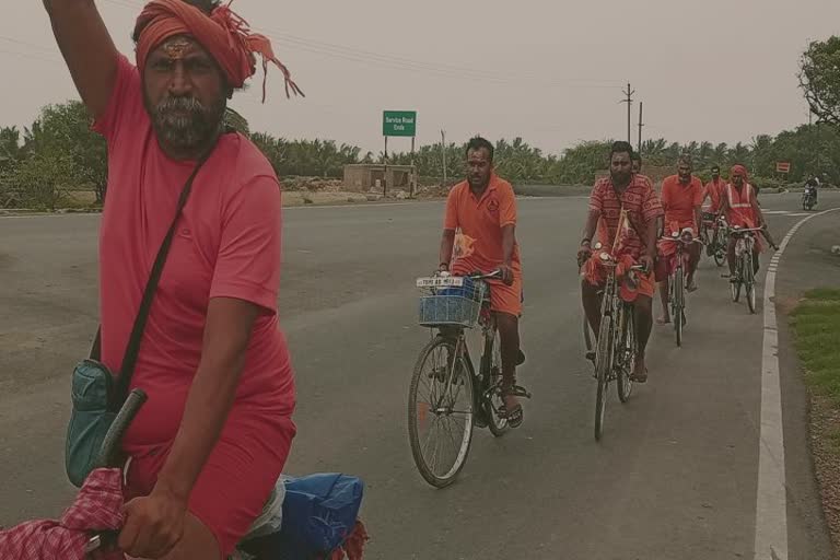 હૈદરાબાદથી નીકળેલી સુવર્ણભૂમિ દ્વાદશ જ્યોતિર્લિંગ મહા સાયકલયાત્રા પોરબંદરમાં