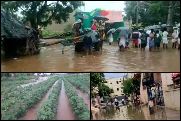 Normal life was affected after heavy rains in Vijayanagar