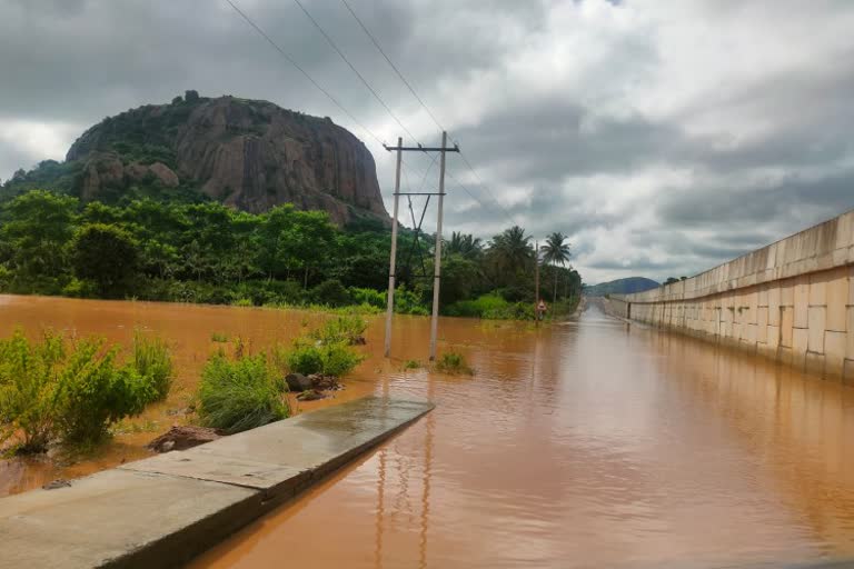 Rain water Stagnant in underpass near Basavanapur