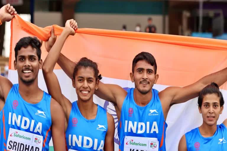 Etv B India relay team record World U20 Athletics meet Indian athletics records India mixed relay team harat