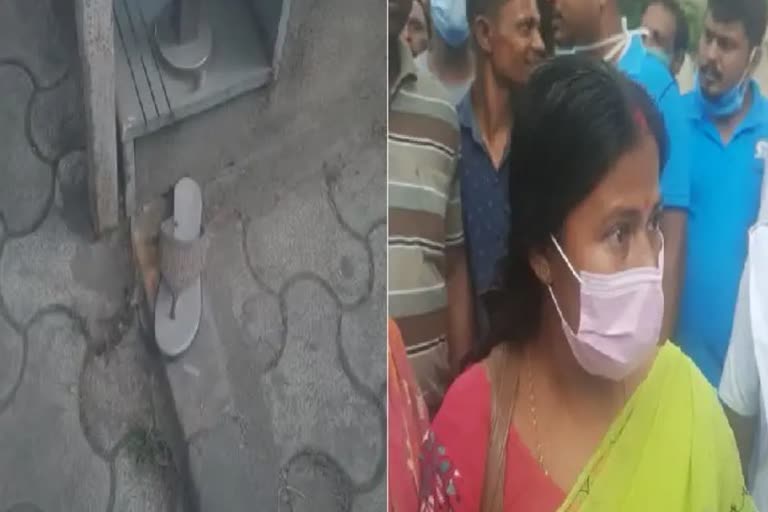 woman hurled Slipper at Partha Chatterjee