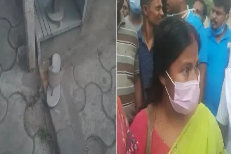 Woman Hurls Shoe at Partha Chatterjee