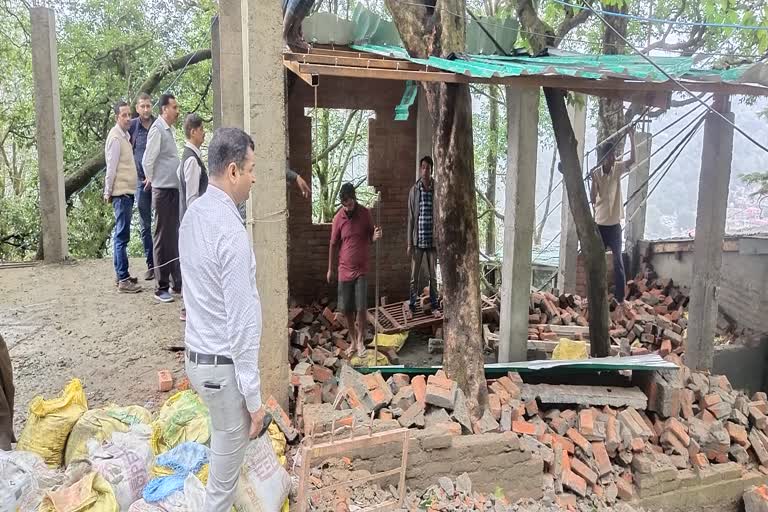 Illegal construction demolished in Nainital