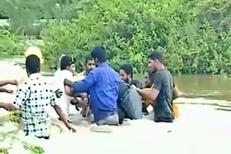 a-teacher-died-after-being-washed-away-in-ditch-at-tumakur