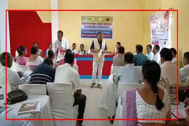 Teacher's Workshop organized by Assam State Primary Teachers Association in Naharkatia