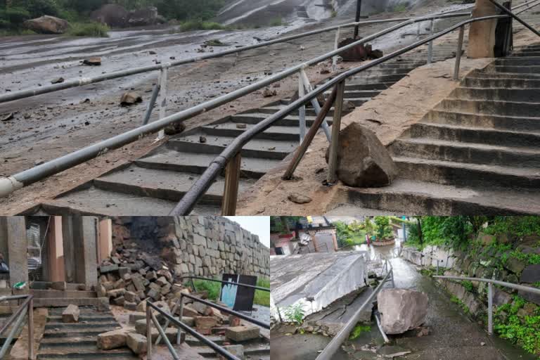 ವಿಂಧ್ಯಗಿರಿ ಬೆಟ್ಟದಲ್ಲಿ ಕಲ್ಲು ಕುಸಿತ