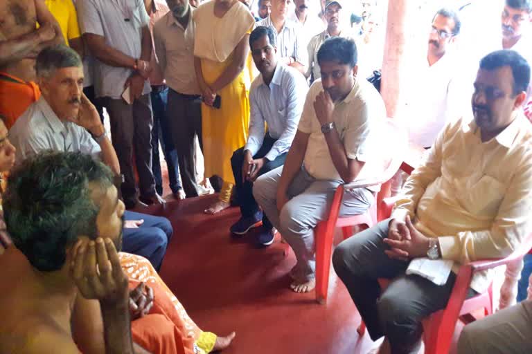 Minister Sunil Kumar visit Sullia