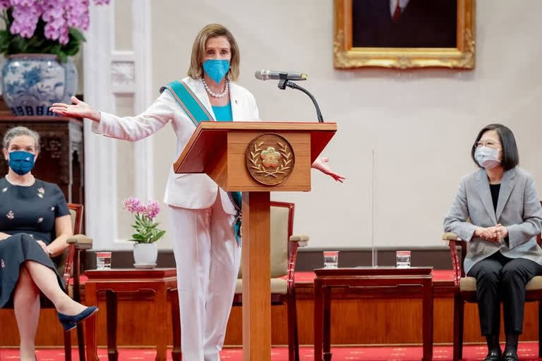 Nancy Pelosi meets Tsai Ing wen in Taiwan