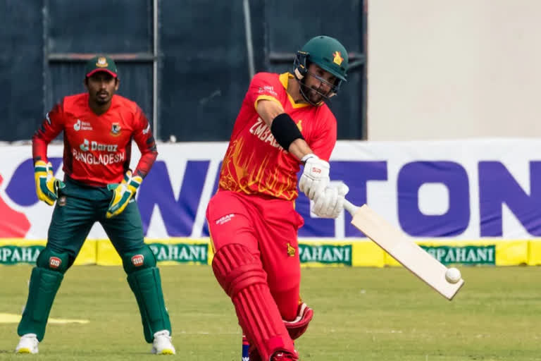 Etv BharatZimbabwe Batter Ryan Burl  Ryan Burl  Zimbabwe vs Bangladesh  Nasum Ahmed  സിംബാബ്‌വെ vs ബംഗ്ലാദേശ്  നസും അഹ്മദ്  റയാൻ ബേള്‍