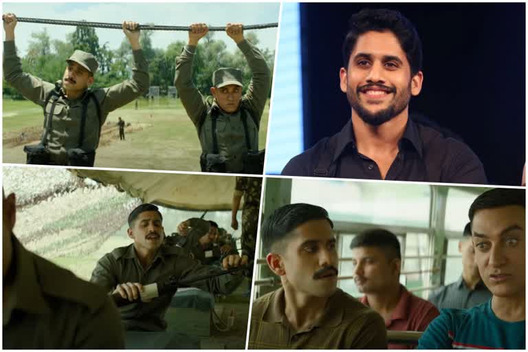 Naga Chaitanya with Amir Khan  Amir Khan in Lal Singh Chaddha  ആമിര്‍ ഖാനൊപ്പം നാഗ ചൈതന്യ  Laal Singh Chaddha new glimpse  ആമിര്‍ ഖാനൊപ്പമുള്ള നാഗ ചൈതന്യയുടെ രംഗങ്ങള്‍  നാഗ ചൈതന്യയുടെ അരങ്ങേറ്റ ബോളിവുഡ്‌ ചിത്രം  Why Naga Chaitanya rejects Bolllywood movies  Naga Chaitanya Bollywood debut  Naga Chaitanya about Bollywood opportunities  Forest Gump Hindi remake  Naga Chaitanya latest movies