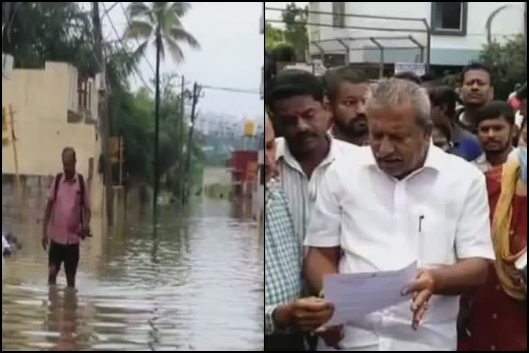 Sai colony again filled by rain water