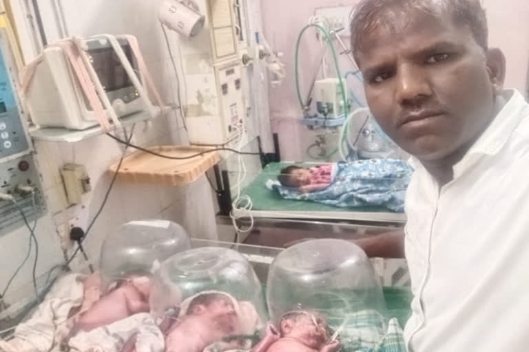 Woman gave birth to triplets in Chittorgarh, all are healthy