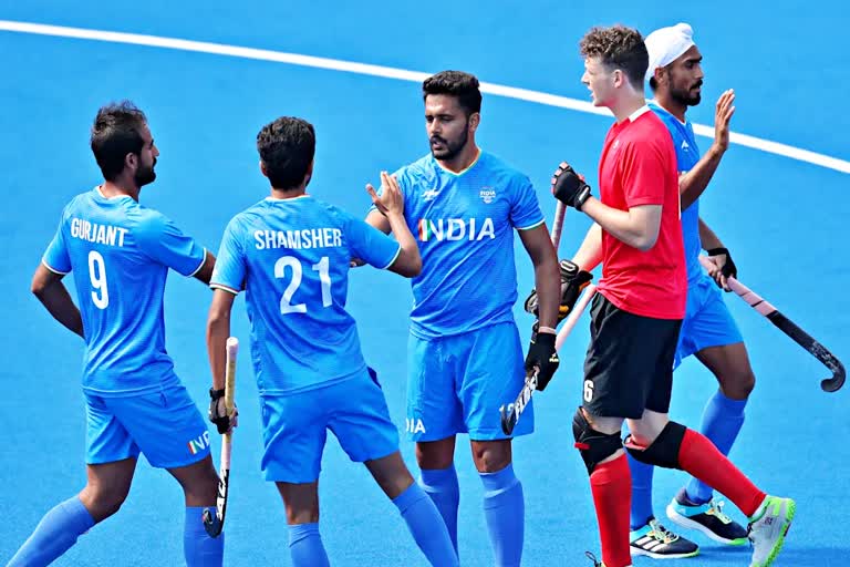 Commonwealth Games 2022 Day 6  CWG 2022  Indian men's hockey team  Indian hockey team defeated Canada  Indian hockey team reach semi-finals  Sports News  ह़ॉकी में टीम इंडिया जीती  भारत ने कनाडा को 8-0 से हराया