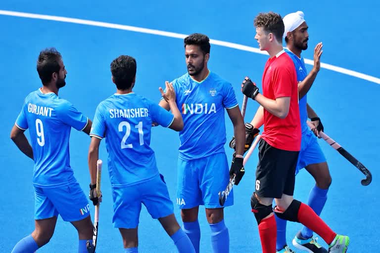 Etv Bha Harmanpreet Singh India beat Canada India men hockey team India hockey at CWG semifinals Birmingham 2022 gamesrat