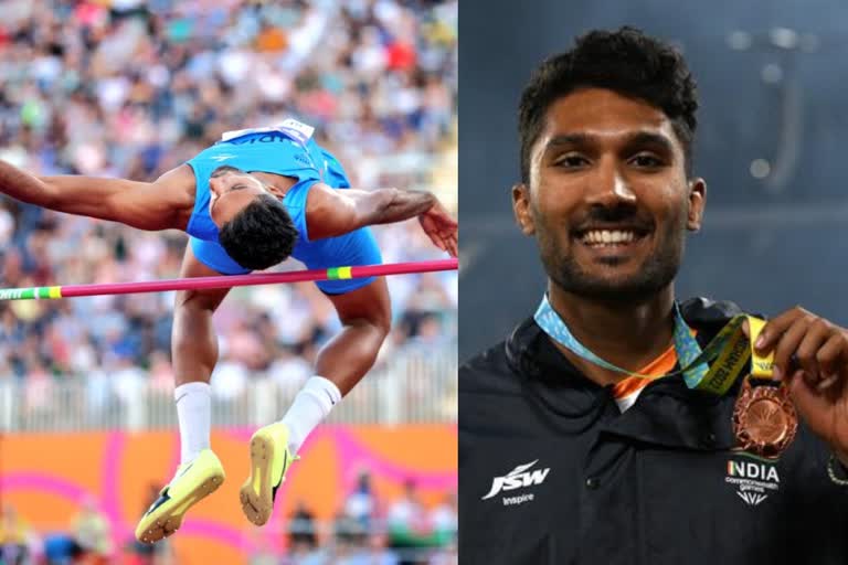 തേജസ്വിൻ ശങ്കർ  Tejaswin Shankar  Tejaswin Shankar bronze  Tejaswin Shankar claims bronze medal in high jump  CWG 2022 high jump  കോമണ്‍വെല്‍ത്ത് ഗെയിംസ് ഹൈജംപ്  Commonwealth games high jump  Commonwealth games updates  തേജ്വസിൻ  നിഖാത്ത് സരിൻ  nikhath zareen  CWG boxing  ലവ്‌ലിന ബോര്‍ഗോഹെയിൻ