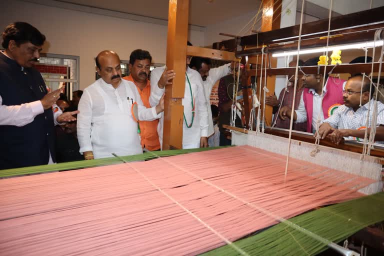 exhibition and sale of hand loom products