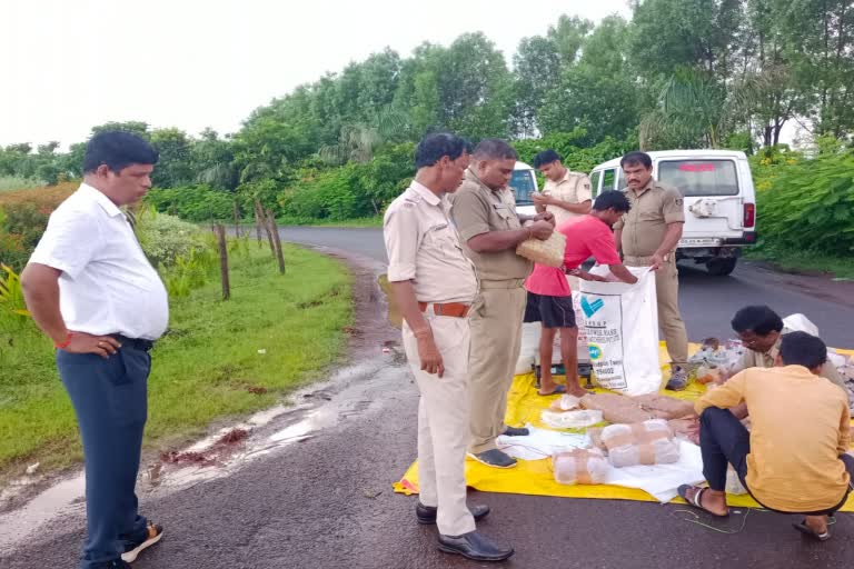 ୧କୁଇଣ୍ଟାରରୁ ଉର୍ଦ୍ଧ୍ବ ଗଞ୍ଜେଇ ଜବତ : ଛାନଭିନ ଜାରି