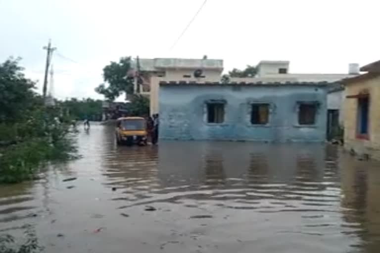 Villages coverd with flood