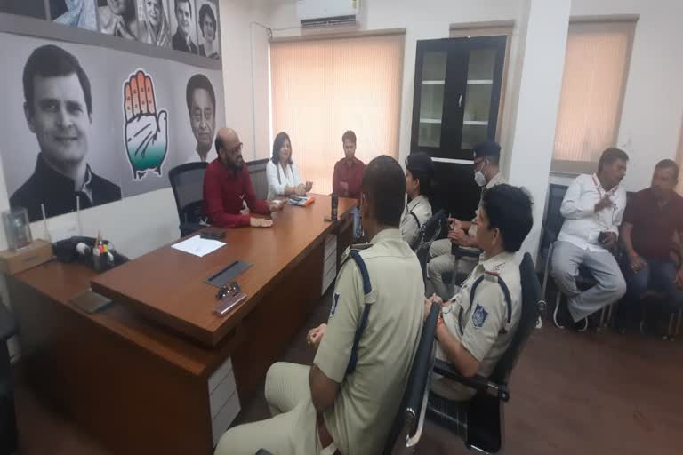 Police force deployed at Bhopal Congress office