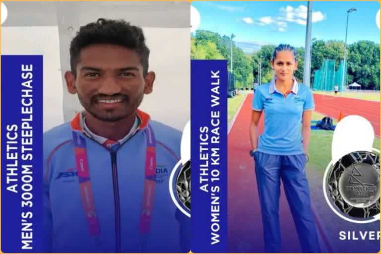 cwg 2022 priyanka goswami and avinash sable won silver medal