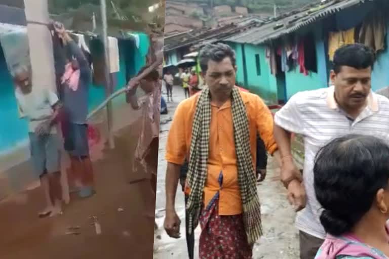 Old Man death in Odisha  Odisha news  Latest News Odisha  Odisha Local News  Old Man death in Odisha tied in Electric post  Old Man death in Odisha tied in Electric post and beats  Old man tied in Electric post and beats into death in Odisha Koraput  Odisha Koraput Old man Death  വൃദ്ധനെ വൈദ്യുതി തൂണില്‍ കെട്ടിയിട്ട് മര്‍ദിച്ചു കൊന്നു  വൃദ്ധനെ കുടുംബാംഗങ്ങള്‍ വൈദ്യുതി തൂണില്‍ കെട്ടിയിട്ട് മര്‍ദിച്ചു കൊന്നു  ഒഡീഷയില്‍ വൃദ്ധനെ മര്‍ദിച്ചു കൊന്നു  ഒഡീഷയിലെ കോരാപുട്ടില്‍ വൃദ്ധനെ മര്‍ദിച്ചു കൊലപ്പെടുത്തി  സഹോദരനും മകന്‍റെ ഭാര്യയും ചേര്‍ന്ന് വൃദ്ധനെ മര്‍ദിച്ചു കൊലപ്പെടുത്തി  ഒഡീഷയിലെ കോരാപുട്ടില്‍ വൃദ്ധനെ വൈദ്യുതിത്തൂണില്‍ കെട്ടിയിട്ട് മര്‍ദിച്ചു കൊലപ്പെടുത്തി  കോരാപുട്ട്  വൃദ്ധനെ വൈദ്യുതി തൂണിൽ കെട്ടിയിട്ട് മർദിച്ചു കൊന്നു  കോരാപുട്ട് ജില്ലയിലെ ലക്ഷ്‌മിപൂർ ബ്ലോക്ക്  ഉപരാകുറ്റിംഗ ഗ്രാമത്തിലെ കൊലപാതകം  ഒഡീഷയിലെ കോരാപുട്ടില്‍ വയോധികനെ മർദ്ദിക്കുന്ന വീഡിയോ  Koraput  Uparakutinga village  Laxmipur block of Koraput district  dispute between family members  social media viral video of Old man tied in Electric post and beats  ഒഡീഷയിലെ കോരാപുട്ടില്‍ വൃദ്ധനെ സഹോദരനും മകന്‍റെ ഭാര്യയും ചേര്‍ന്ന് വൈദ്യുതിത്തൂണില്‍ കെട്ടിയിട്ട് മര്‍ദിച്ചു കൊലപ്പെടുത്തി  മര്‍ദിച്ചു കൊലപ്പെടുത്തി