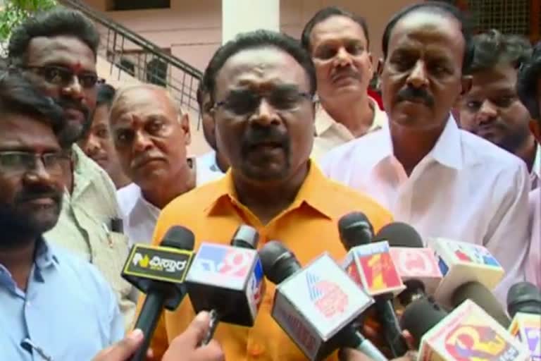 KP Nanjundi talked to press