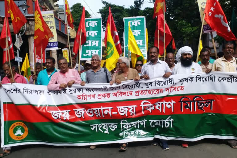 Samyukt Kisan Morcha Protest Rally against Agnipath Recruitment Scheme