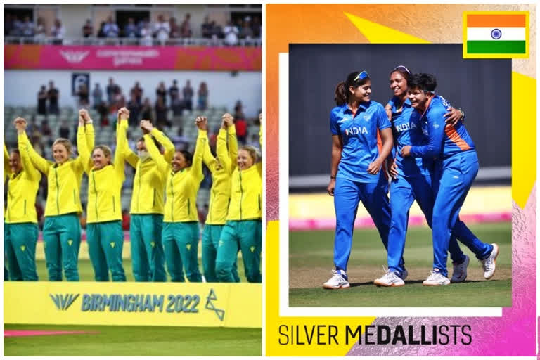 Australia Women won against India Women, Commonwealth Games Womens Cricket, Commonwealth Games India 2022, Australia Women won the matich in CWG, Commonwealth Games gold for Australia, ಕಾಮನ್‌ವೆಲ್ತ್ ಗೇಮ್ಸ್ ಮಹಿಳಾ ಕ್ರಿಕೆಟ್‌, ಆಸ್ಟ್ರೇಲಿಯಾ ವಿರುದ್ಧ ಸೋತ ಭಾರತ, ಬೆಳ್ಳಿಗೆ ತೃಪ್ತಿಪಟ್ಟ ಟೀಂ ಇಂಡಿಯಾ, ಕಾಮನ್‌ವೆಲ್ತ್ ಗೇಮ್ಸ್​ನಲ್ಲಿ ಗೆದ್ದ ಆಸ್ಟ್ರೇಲಿಯಾ, ಕಾಮನ್‌ವೆಲ್ತ್ ಗೇಮ್ಸ್ ಭಾರತ 2022, ಕಾಮನ್‌ವೆಲ್ತ್ ಗೇಮ್ಸ್​ನಲ್ಲಿ ಬಂಗಾರಕ್ಕೆ ಮುತ್ತಿಕ್ಕಿದ ಆಸ್ಟ್ರೇಲಿಯಾ,