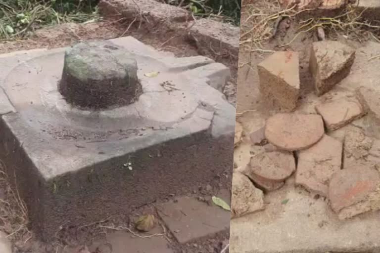 shivling found  shivling found near temple in Kasaragod  ശിവലിംഗം  ക്ഷേത്രത്തിന് സമീപം ശിവലിംഗം കണ്ടെത്തി