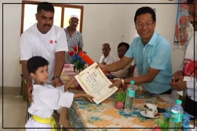 Belt Distribution of japan karate association majuli District Committee trainees