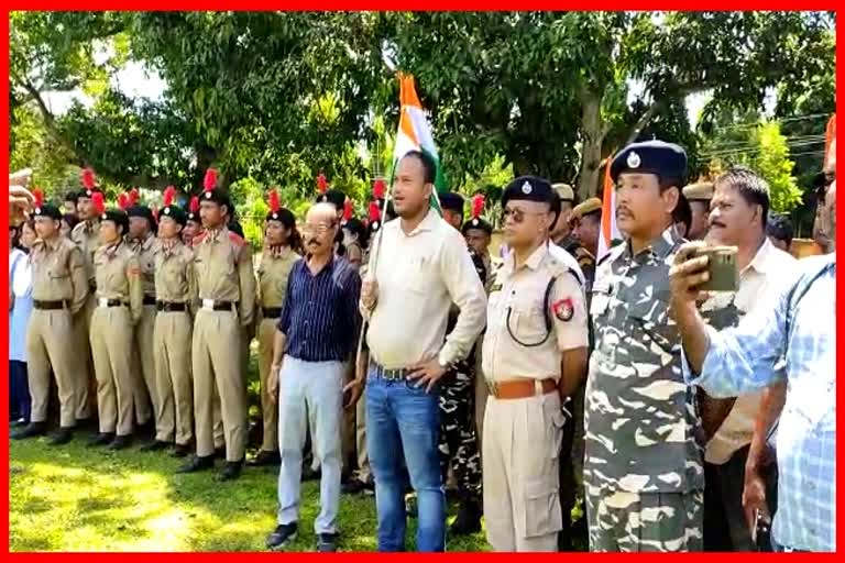 Awareness march by Goreswar police at Goreswar in tamulpur