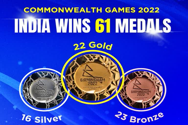 CWG 2022 Medal Tally में चौथे स्थान पर भारत 22 गोल्ड के साथ देश के नाम