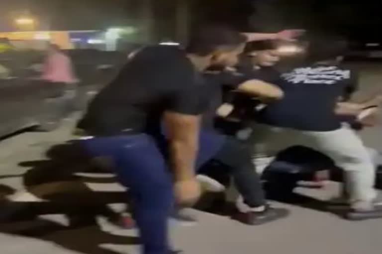 bouncer beats man