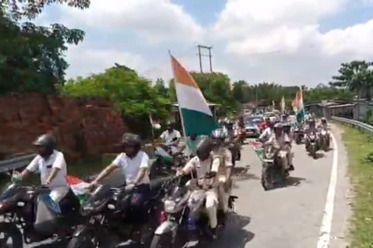 triranga yatra at sarthebari