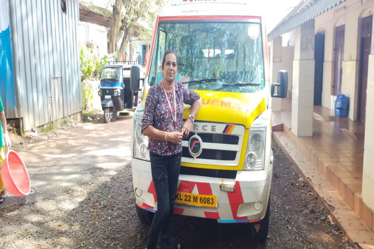 first lady ambulance driver kerala deepamol from kottayam kuruppunthara  keralas first lady ambulance driver deepamol  first lady ambulance driver in kerala  deepamol  deepamol from kottayam kuruppunthara  first lady ambulance driver  deepamol latest updates  deepamol latest news  സംസ്ഥാനത്തെ ആദ്യ വനിത ആംബുലൻസ് ഡ്രൈവര്‍ ദീപമോൾ  കേരളത്തിലെ ആദ്യ വനിത ആംബുലൻസ് ഡ്രൈവര്‍ ദീപമോൾ  വനിത ആംബുലൻസ് ഡ്രൈവര്‍ ദീപമോൾ  കോട്ടയം കുറുപ്പുന്തറ സ്വദേശിനി ദീപമോൾ  ദീപമോള്‍ ഏറ്റവും പുതിയ വാര്‍ത്ത  കോട്ടയം പുതിയ വാര്‍ത്ത  കോട്ടയം ഏറ്റവും പുതിയ വാര്‍ത്ത