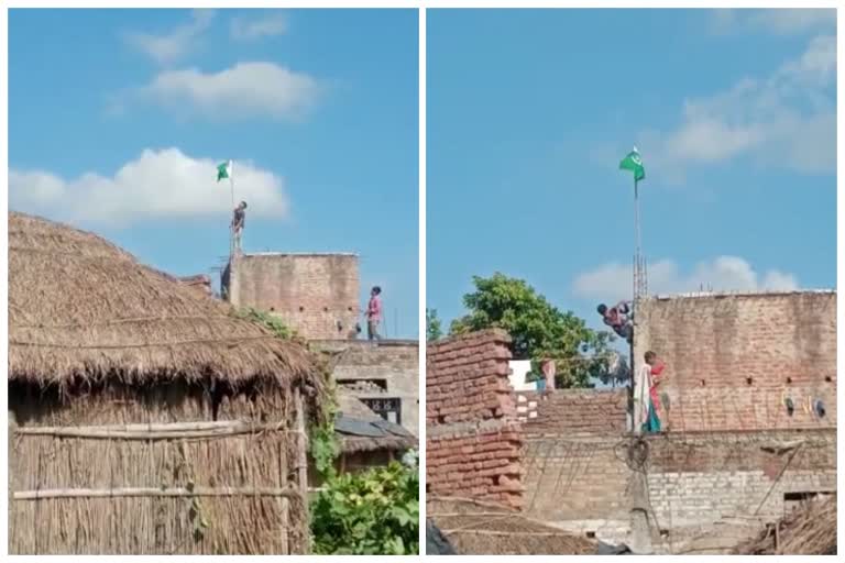 Pakistan flag in Kushinagar