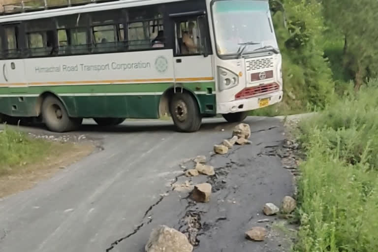 road damage in karsog
