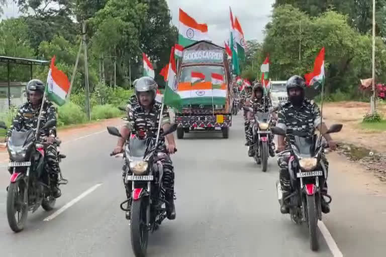 tiranga bike rally in Naxal areas of Dantewada