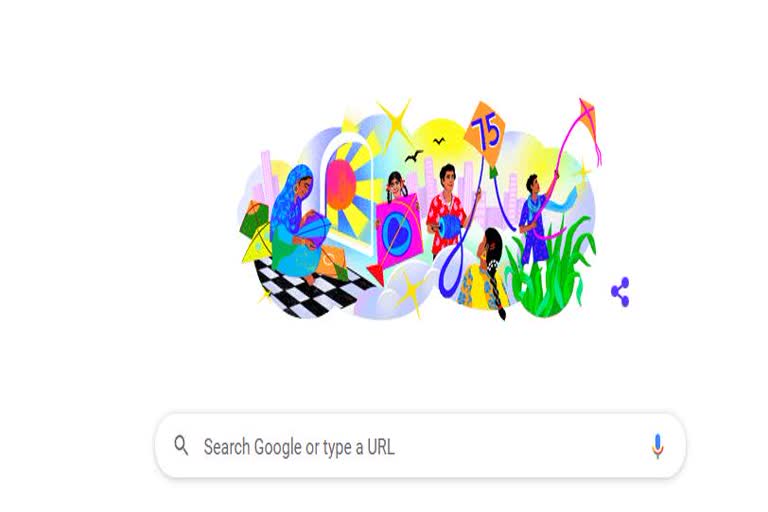 स्वतंत्रता दिवस के मौके पर गूगल ने बनाया रंग बिरंगा डूडल