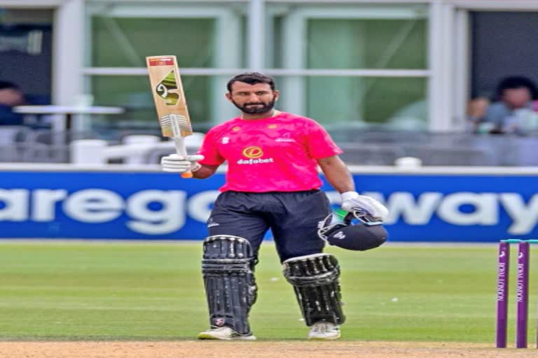 Royal London One Day Cup  cheteshwar pujara  cheteshwar pujara century  Sussex  Surrey  Sussex win the match  sports news in hindi  रॉयल लंदन वन डे कप  चेतेश्वर पुजारा  चेतेश्वर पुजारा का शतक  ससेक्स  सरे  ससेक्स यह मुकाबला 216 रन से जीत गई  Sussex vs Surrey  ससेक्स vs सरे