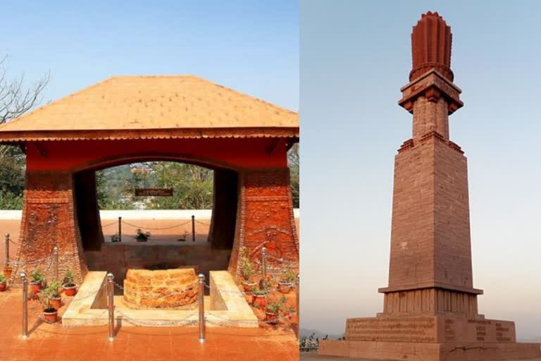 places that epitomise our patriotic zeal  Pazhassi Tomb Wayanad Kerala  Gandhi Hill Vijayawada Andhra Pradesh  Sankagiri Fort Salem Tamil Nadu  Mubarak Mandi Jammu  Jhansi Uttar Pradesh  indian freedom struggle historical monuments  വയനാട് പഴശ്ശിരാജ ശവകുടീരം  സ്വാതന്ത്ര്യസമര ചരിത്ര സ്‌മാരകങ്ങള്‍  പഴശ്ശി ശവകുടീരം വയനാട്  ശങ്കഗിരി കോട്ട സേലം  മുബാറക് മാണ്ഡി കൊട്ടാരം  75 years of independence  ഇന്ത്യന്‍ സ്വാതന്ത്ര്യത്തിന്‍റെ 75ാം വാർഷികം  വീര പഴശ്ശിയുടെ കുടീരം  മഹാത്മ ഗാന്ധിയുടെ സ്‌മാരകം  പഴശ്ശിരാജ