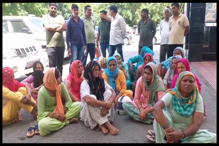 victims protest in sonipat