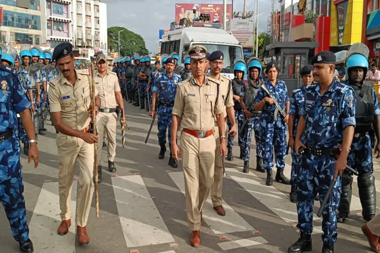 RAF and police passage in Shimoga